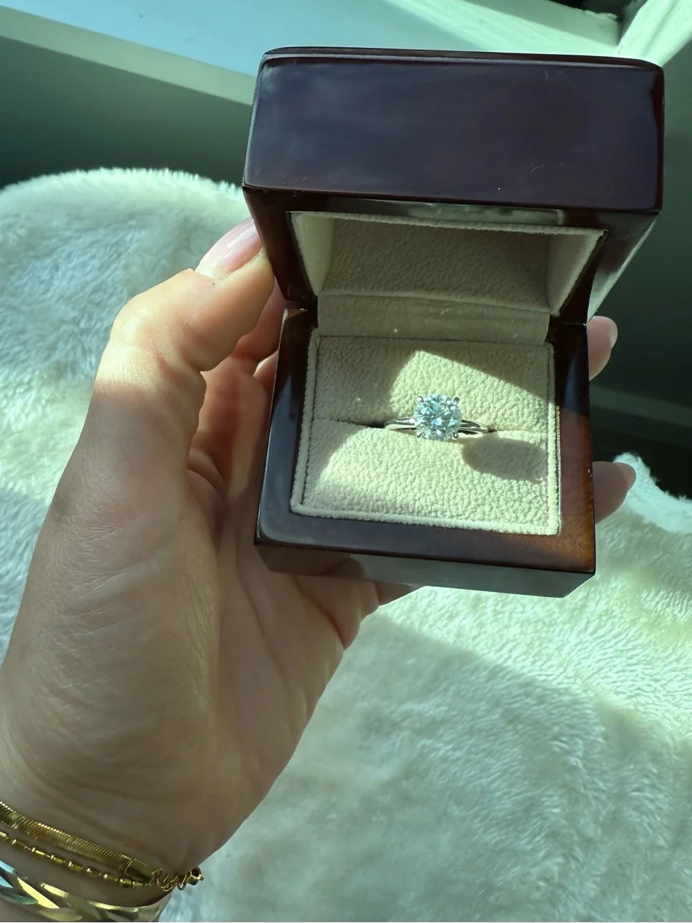 Round 2.07 Ct Solitaire Classic 14K White Gold Lab Grown Diamond Size 6